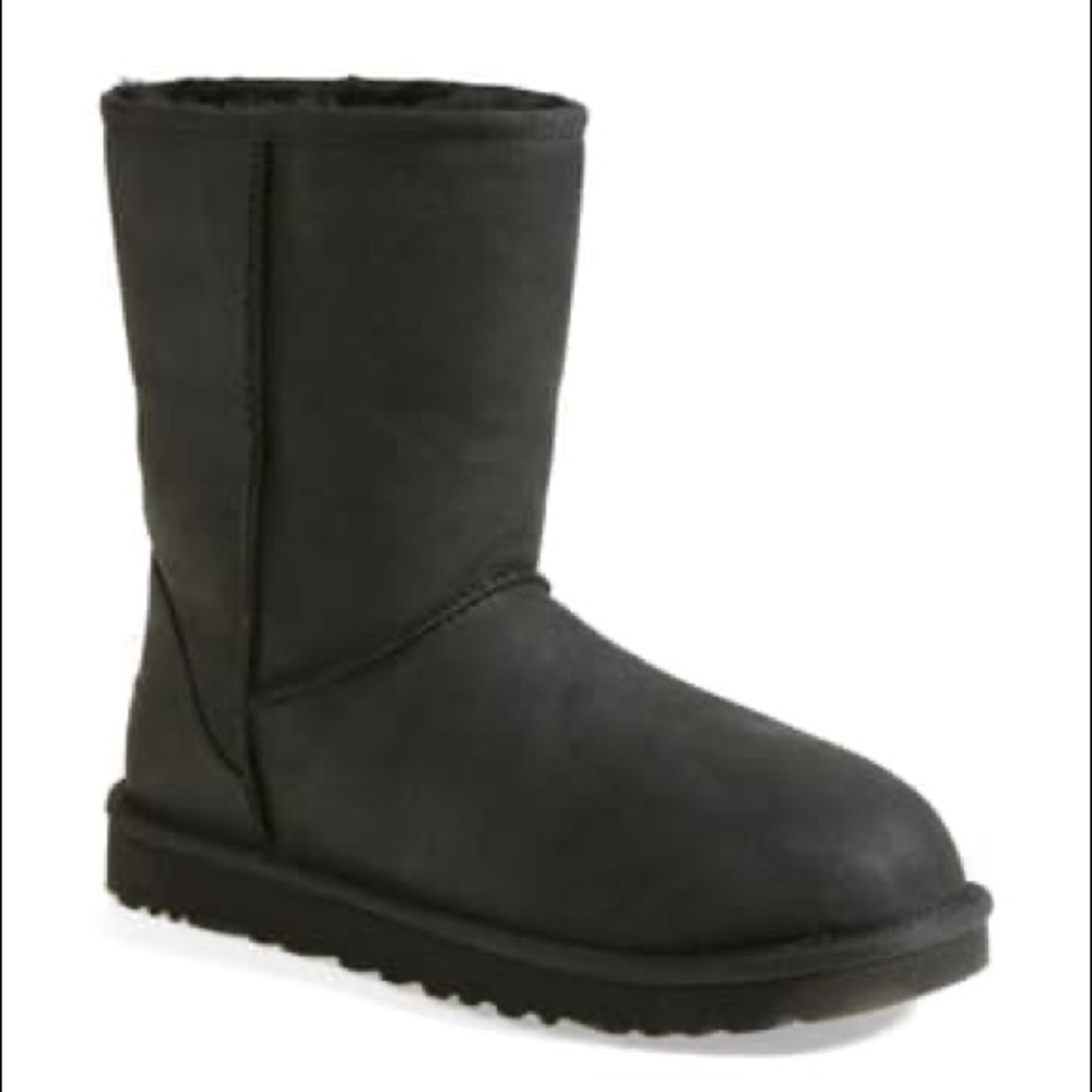 Black Matte leather Ugg boots